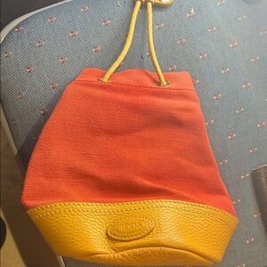 Tod's Vibrant Red and Tan Mini Bag👝